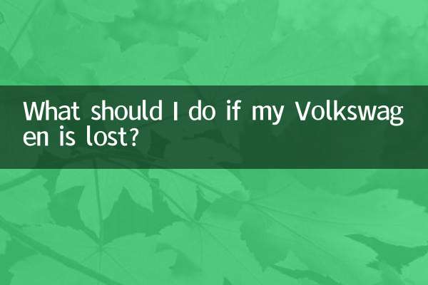 フォルクスワーゲンを紛失した場合はどうすればよいですか?