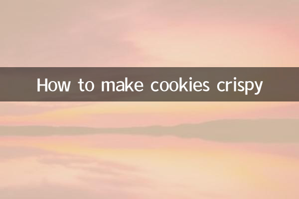 So machen Sie Kekse knusprig