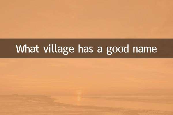 Quel village a un bon nom