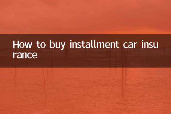 How to buy installment car insurance