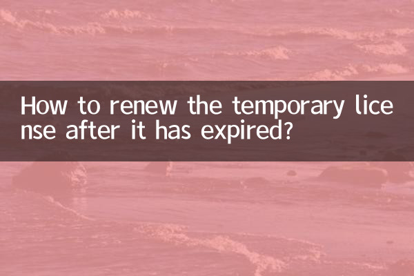 How to renew the temporary license after it has expired?