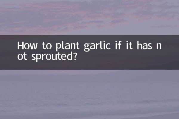 Come piantare l'aglio se non è germogliato?