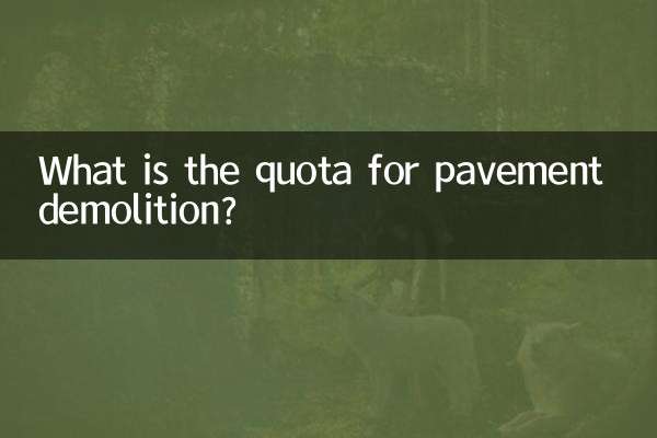 Quel est le quota de démolition de chaussées ?