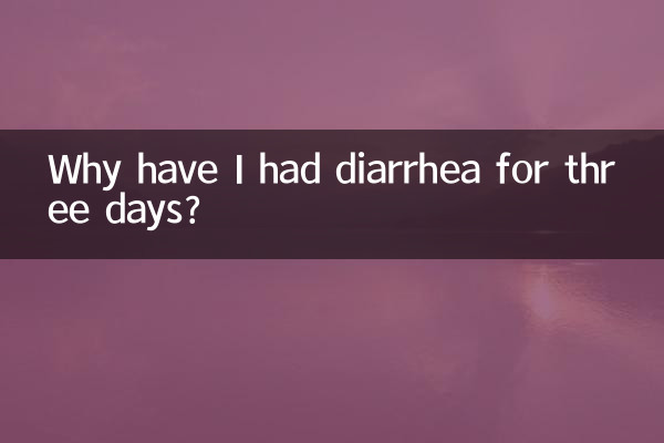Pourquoi ai-je la diarrhée depuis trois jours ?