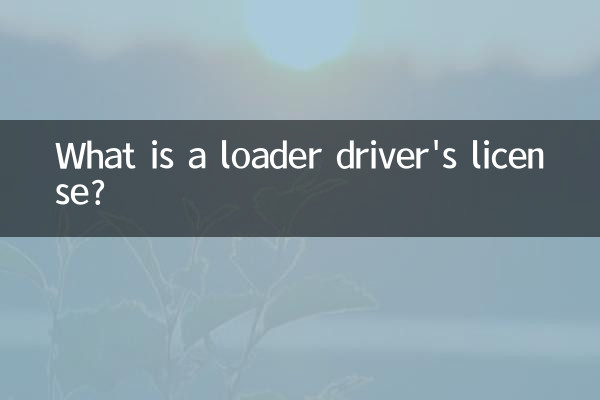 ローダー運転免許証とは何ですか?