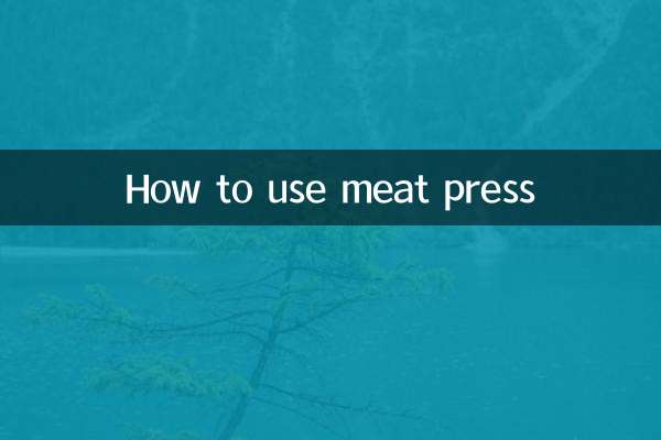 How to use meat press