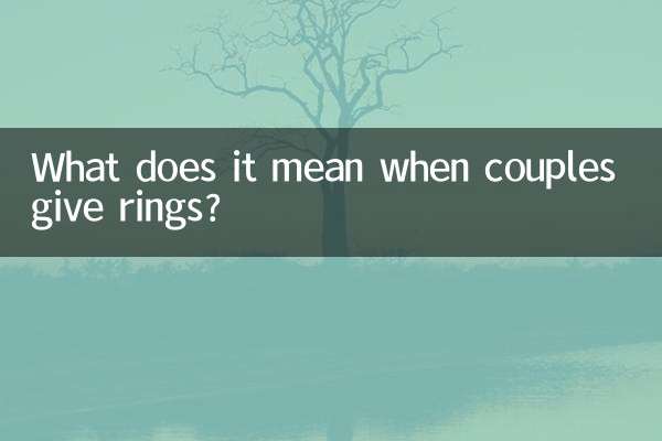 ¿Qué significa cuando las parejas regalan anillos?