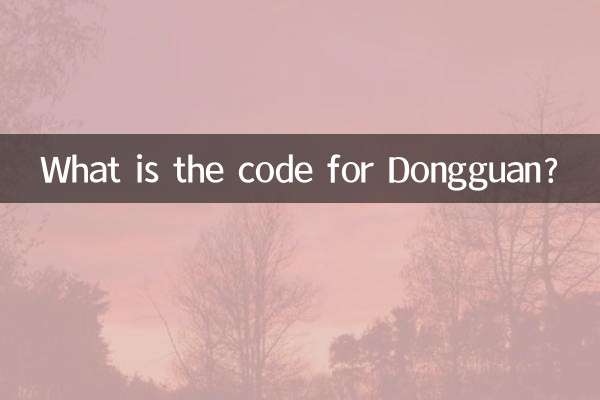 Dongguan का कोड क्या है?