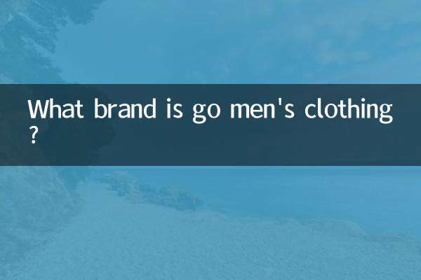 Какого бренда мужская одежда go?