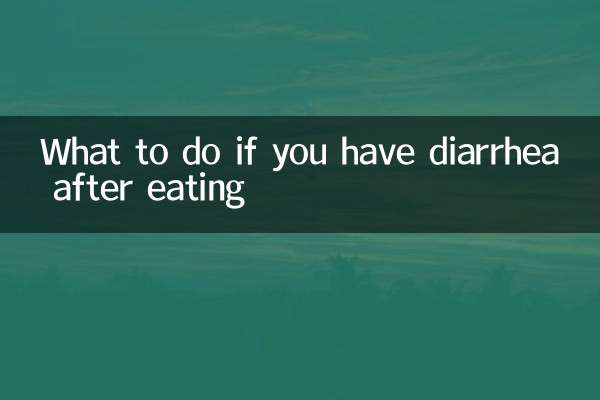 What to do if you have diarrhea after eating