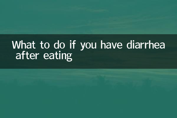 What to do if you have diarrhea after eating