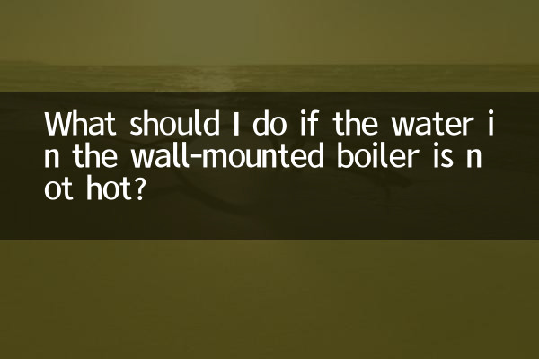 What should I do if the water in the wall-mounted boiler is not hot?