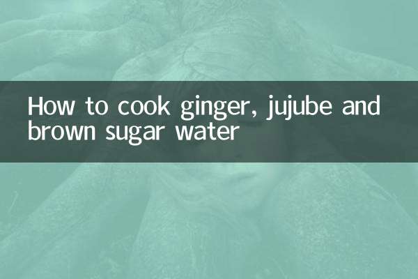 Comment faire cuire de l'eau de gingembre, de jujube et de cassonade