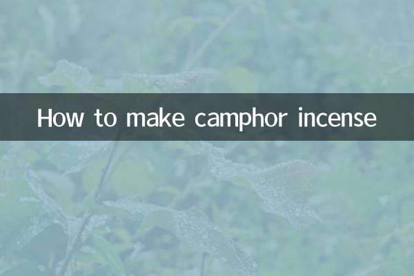 Come fare l'incenso di canfora