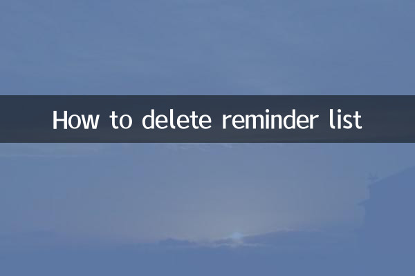 How to delete reminder list