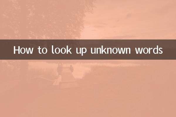 怎么查不认识的字