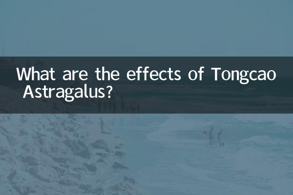 Quels sont les effets de l’Astragale Tongcao ?
