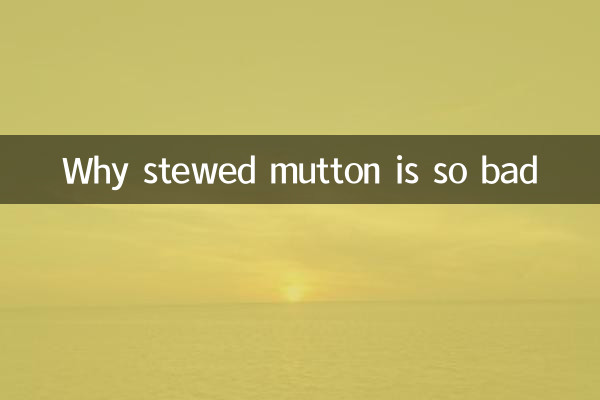 Warum geschmortes Hammelfleisch so schlecht ist