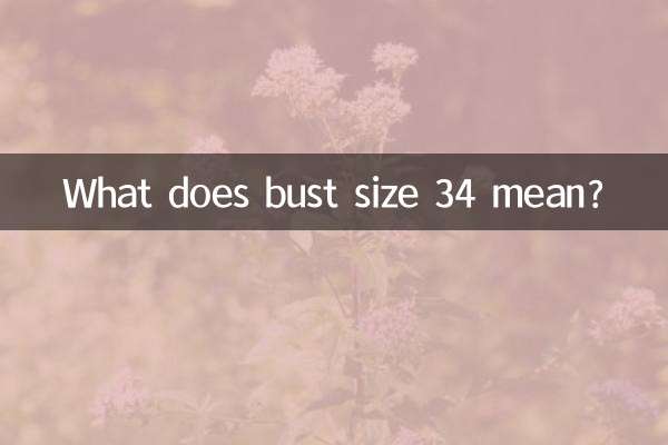 سایز سینه 34 به چه معناست؟