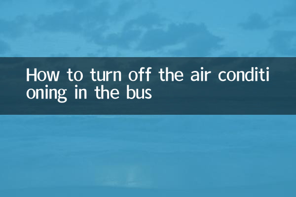 Cómo apagar el aire acondicionado en el autobús