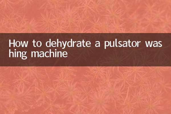 Como desidratar uma máquina de lavar pulsadora