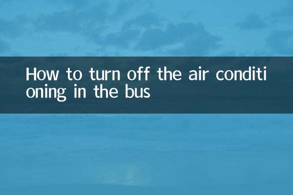 Cómo apagar el aire acondicionado en el autobús