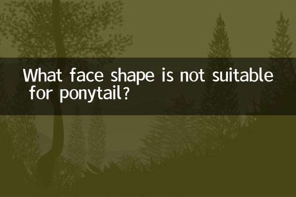 Qual formato de rosto não é adequado para rabo de cavalo?