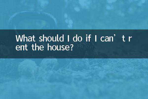 Was soll ich tun, wenn ich das Haus nicht mieten kann?