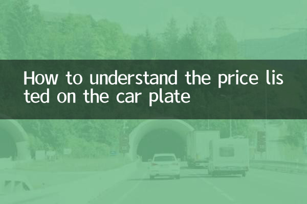 How to understand the price listed on the car plate