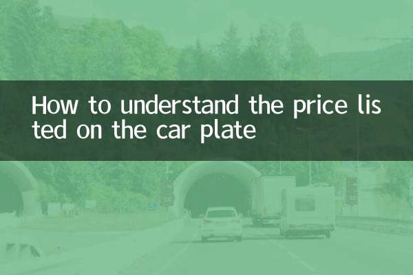 How to understand the price listed on the car plate
