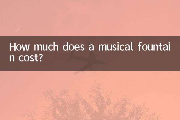 Combien coûte une fontaine musicale ?