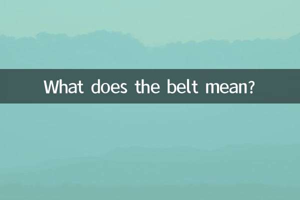 O que significa o cinto?