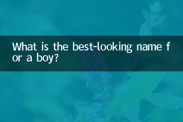 What is the best-looking name for a boy?