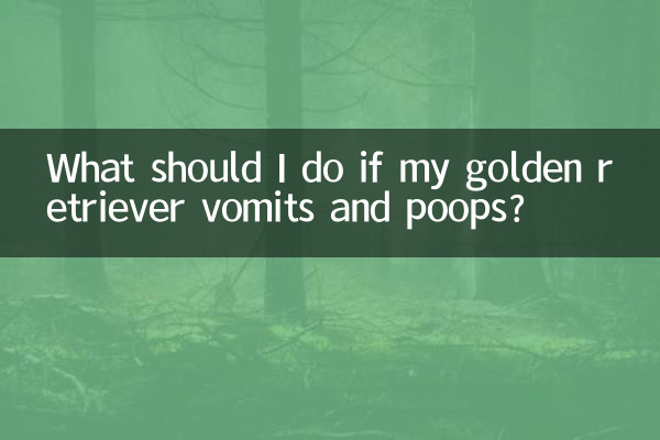 আমার গোল্ডেন রিট্রিভার বমি করে এবং মলত্যাগ করলে আমার কী করা উচিত?