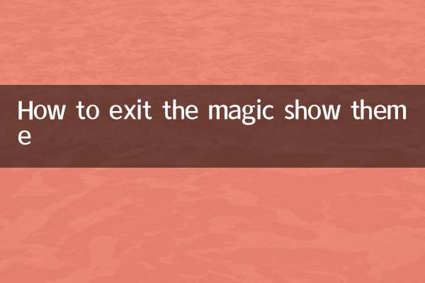 So verlassen Sie das Zaubershow-Thema