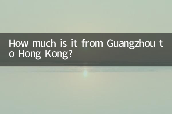 How much is it from Guangzhou to Hong Kong?