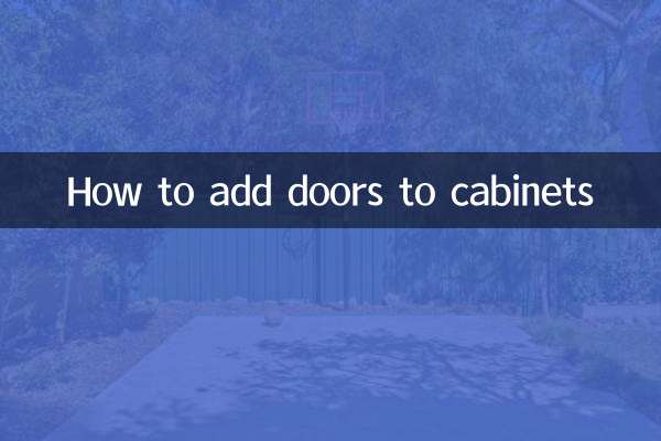 So fügen Sie Türen zu Schränken hinzu