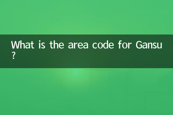 Qual è il prefisso del Gansu?