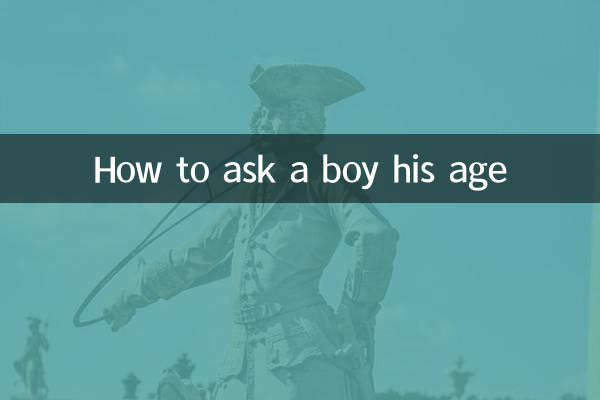 How to ask a boy his age