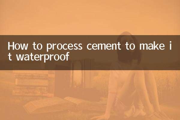 Como processar cimento para torná-lo impermeável