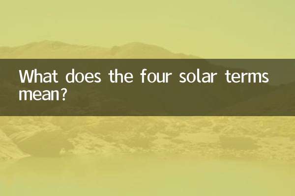 四気節とは何を意味するのでしょうか？