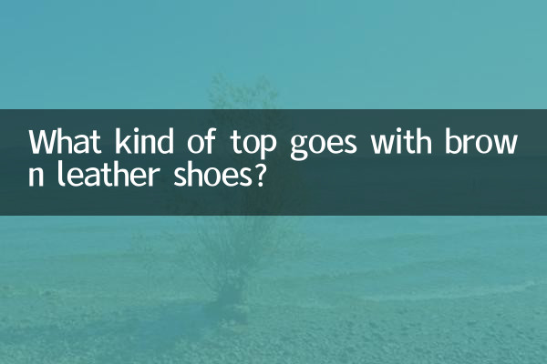 갈색 가죽 신발에는 어떤 상의가 잘 어울리나요?