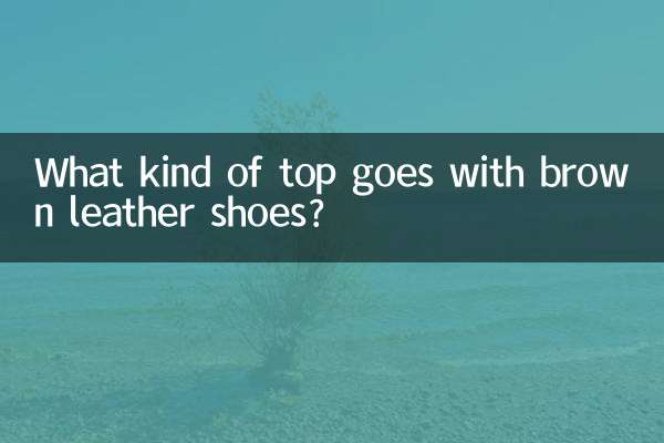 갈색 가죽 신발에는 어떤 상의가 잘 어울리나요?