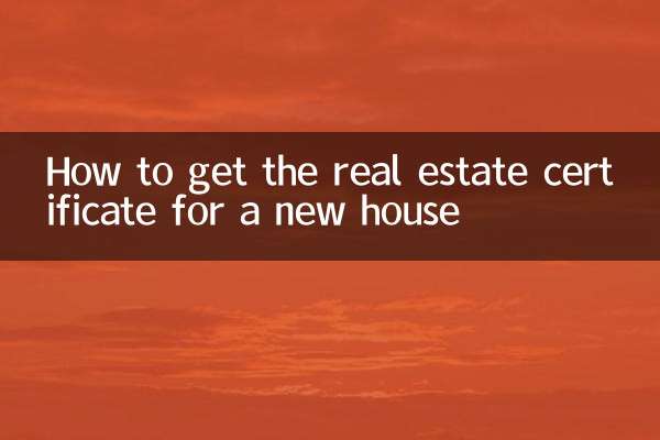 How to get the real estate certificate for a new house