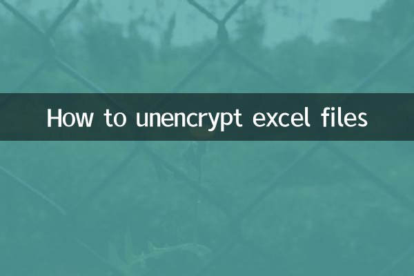 excel文件加密怎么解除