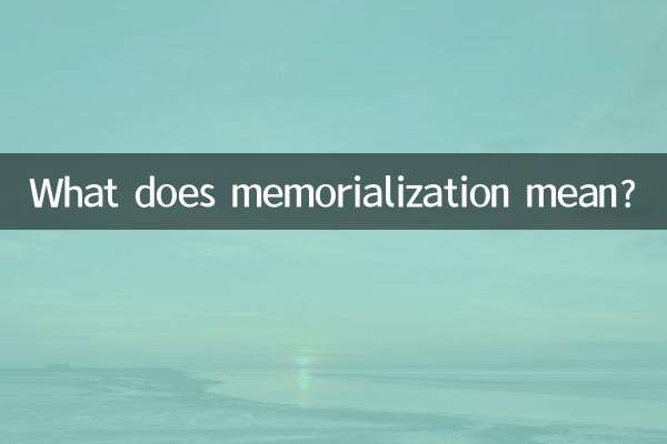 What does memorialization mean?