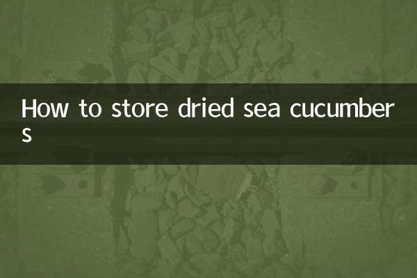 Como armazenar pepinos do mar secos