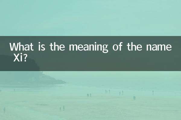 시(Xi)라는 이름의 의미는 무엇입니까?