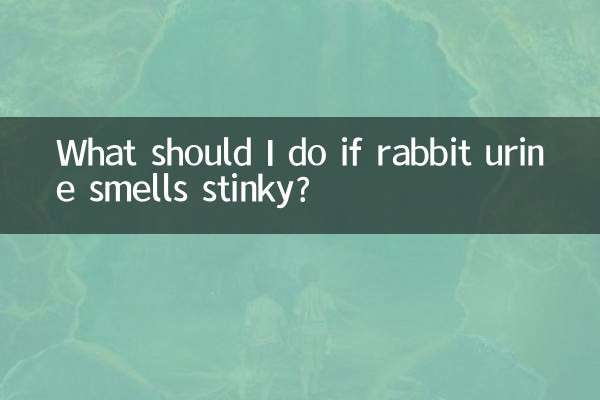 اگر ادرار خرگوش بوی بد می دهد چه باید بکنم؟