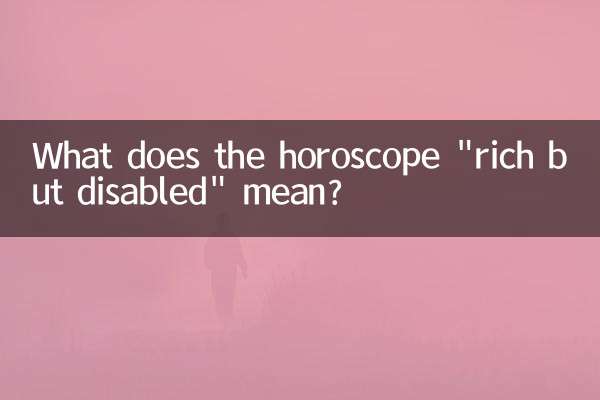 ホロスコープの「金持ちだが障害者」とは何を意味するのでしょうか？